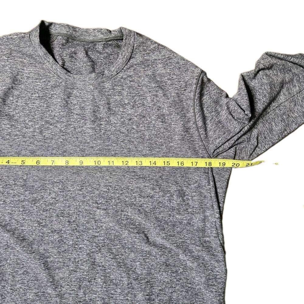 Lululemon Surge Warm Long Sleeve Shirt Heathered Grey Buttery Soft Stretch Sz L - Picture 3 of 9
